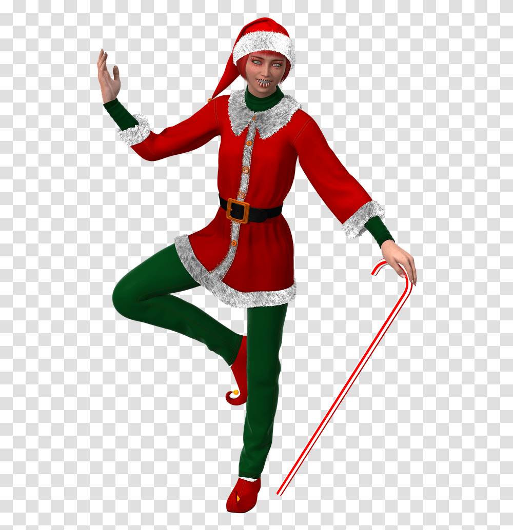 Elf Woman Christmas Christmas Elf Christmas Elf, Costume, Person, Human, Nutcracker Transparent Png