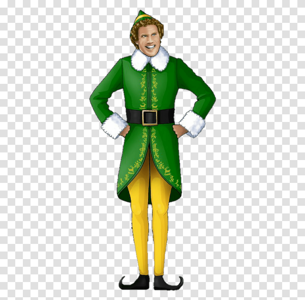 Elfbuddyelfhat Elfears Santashelper Christmasiscoming Elf Movie, Costume, Green, Person, Human Transparent Png