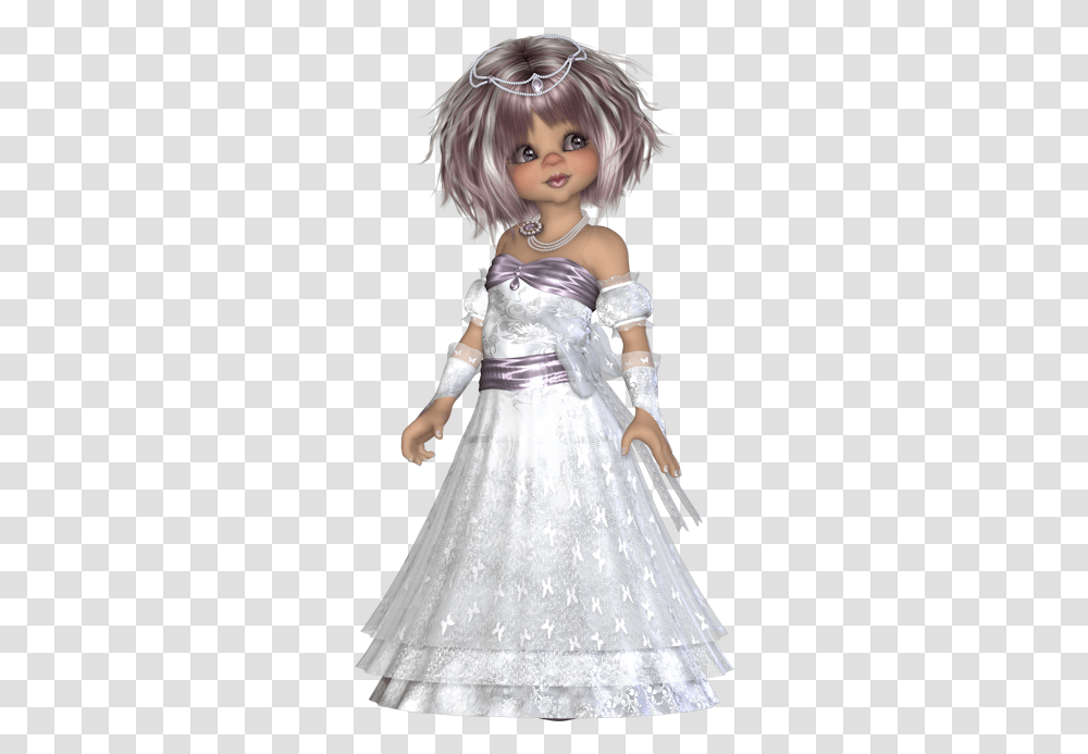 Elisa Design Kiki 234 Barbie, Doll, Toy, Wedding Gown, Robe Transparent Png
