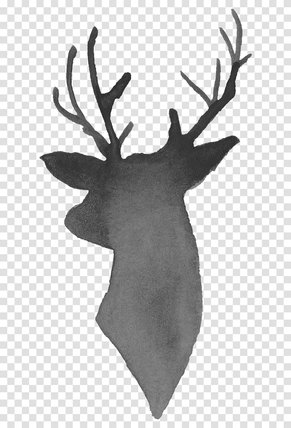 Elk, Leaf, Plant, Silhouette, Tree Transparent Png