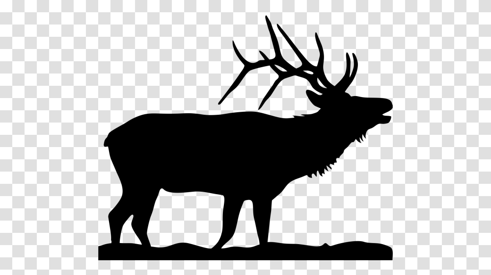Elk Moose Silhouette Clip Art Silhouette Of An Elk, Gray, World Of Warcraft Transparent Png