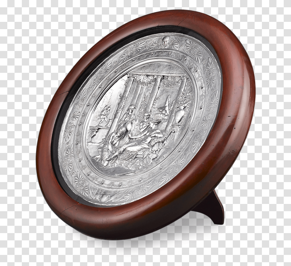 Elkington Silver Plate Plaque By Morel Ladeuil Antique, Coin, Money, Clock Tower, Architecture Transparent Png