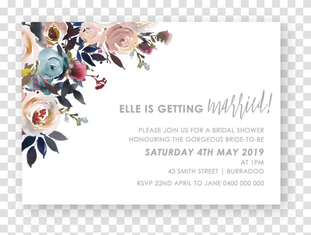 Elle Invitation, Floral Design, Pattern Transparent Png
