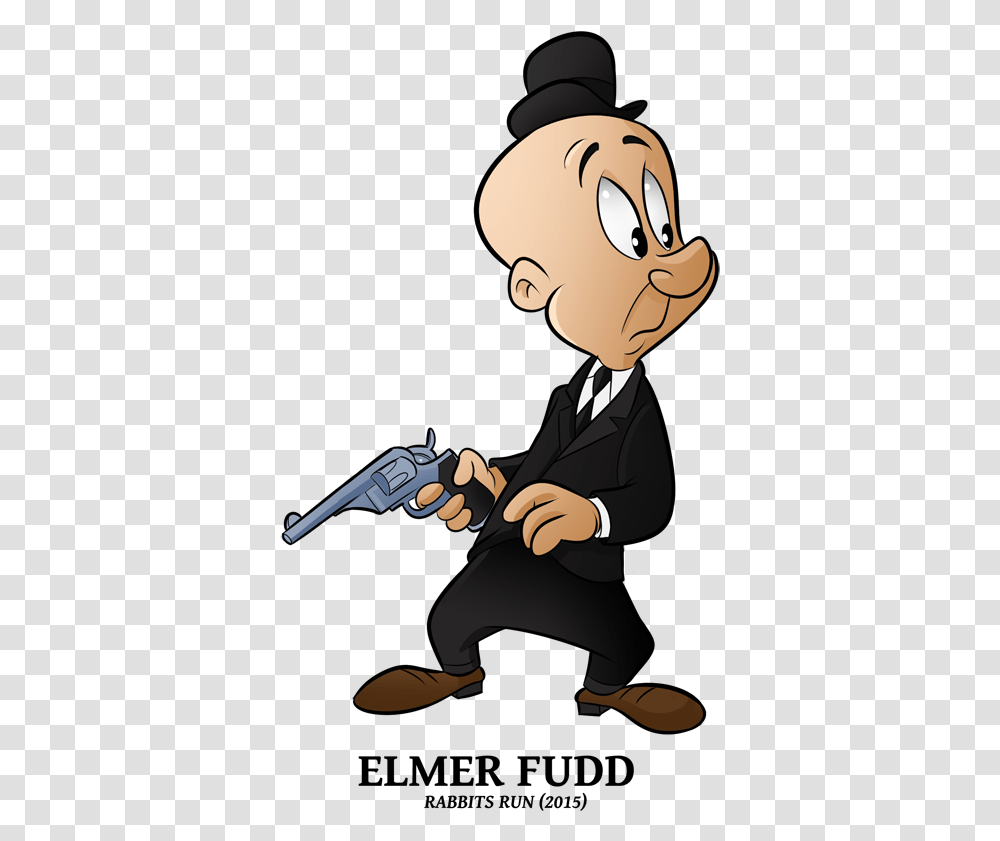 Elmer Fudd Clipart Looney Tunes Rabbits Run Elmer Fudd, Person, Human, Gun, Weapon Transparent Png
