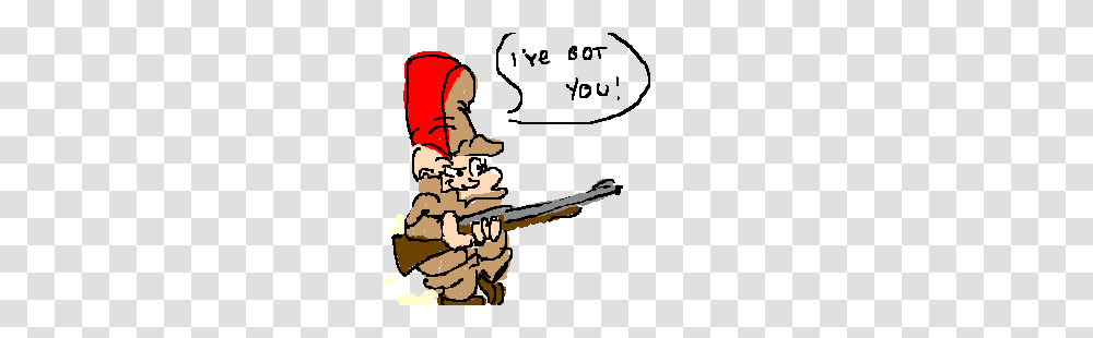 Elmer Fudd Finally Catches Bugs Bunny, Hunting, Paintball, Weapon, Weaponry Transparent Png