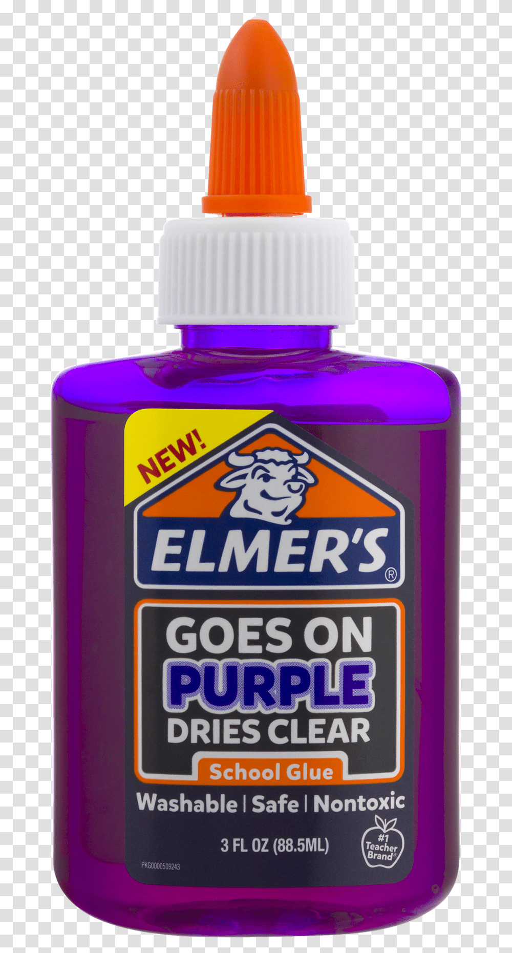 Elmer S Glue Download Purple Elmer's Glue, Bottle, Cosmetics, Aftershave, Label Transparent Png