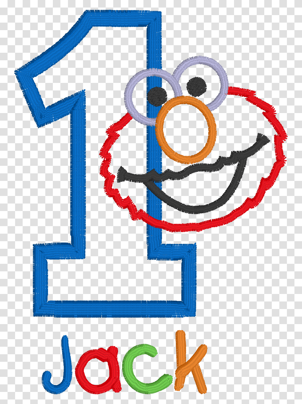 Elmo Birthday Birthday Number 1, Cross, Alphabet Transparent Png