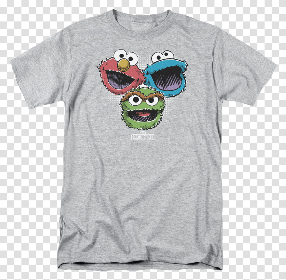 Elmo Cookie Monster Oscar The Grouch Sesame Street Impractical Jokers T Shirts Team Q, Apparel, T-Shirt, Sleeve Transparent Png