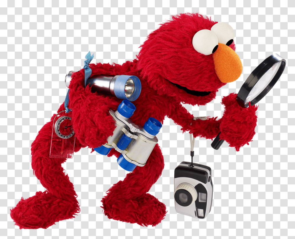 Elmo Investigating Sesame Workshop Elmo Investigating, Toy, Robot, Costume, Electronics Transparent Png