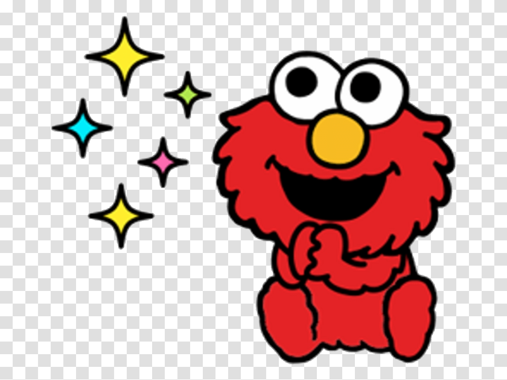 Elmo Sesame Street Stickers Telegram Clipart Sesame Street Baby Elmo Clipart, Star Symbol, Bird, Animal, Painting Transparent Png