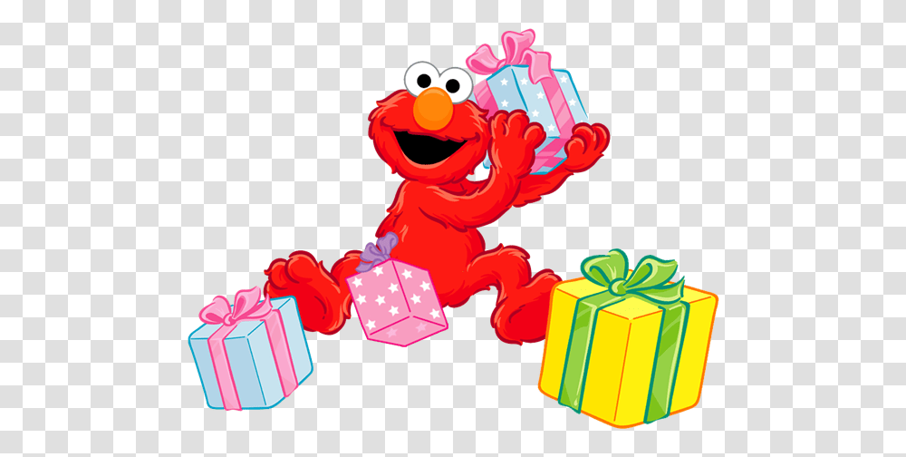 Elmo Sitting Clipart Sesame Street Birthday Elmo, Gift Transparent Png