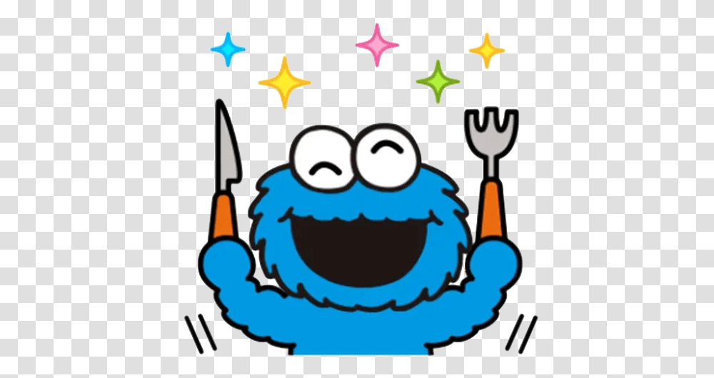 Elmo Whatsapp Stickers Stickers Cloud Cute Cookie Monster, Symbol, Star Symbol, Graphics, Art Transparent Png