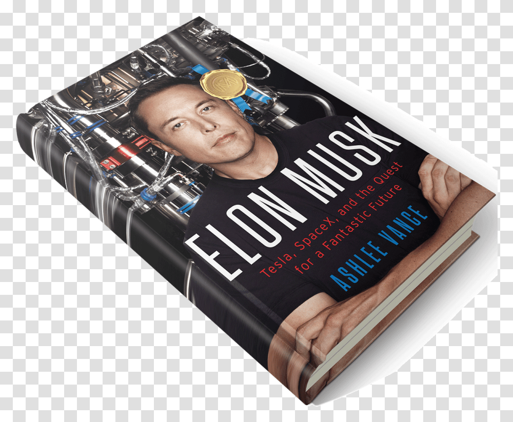 Elon Musk Tesla Download Flyer, Person, Human, Book, Dvd Transparent Png