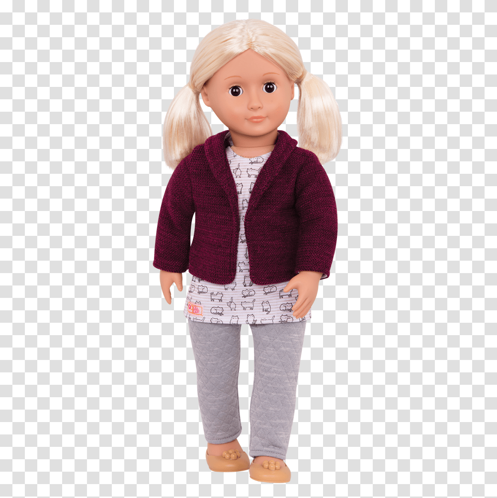 Elona 18 Inch Doll With Short Hair, Apparel, Sweater, Person Transparent Png