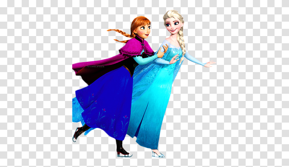 Elsa Amp Anna Skating Together Anna And Elsa, Dance Pose, Leisure Activities, Person, Human Transparent Png