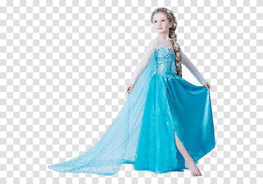 Elsa And Anna Dress Up Costumes, Female, Person, Wedding Gown Transparent Png