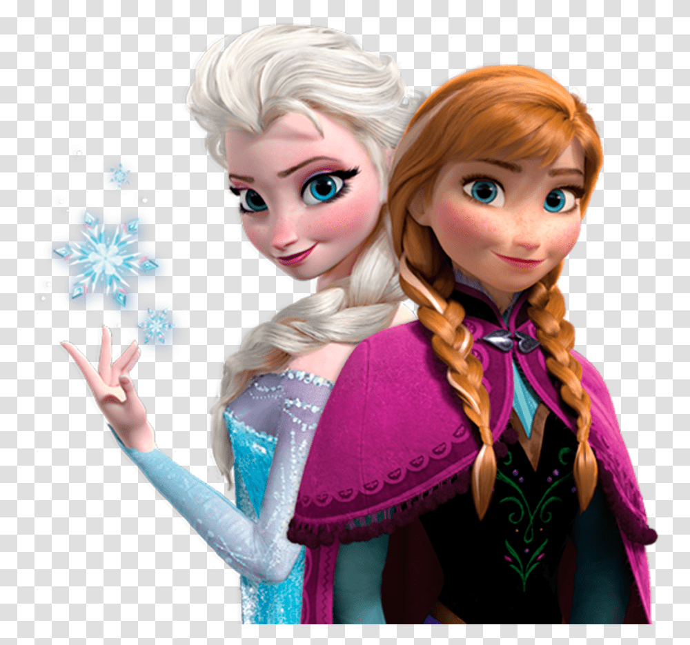 Elsa And Anna Frozen 2 Close Up Image Anna And Elsa, Doll, Toy, Person, Human Transparent Png