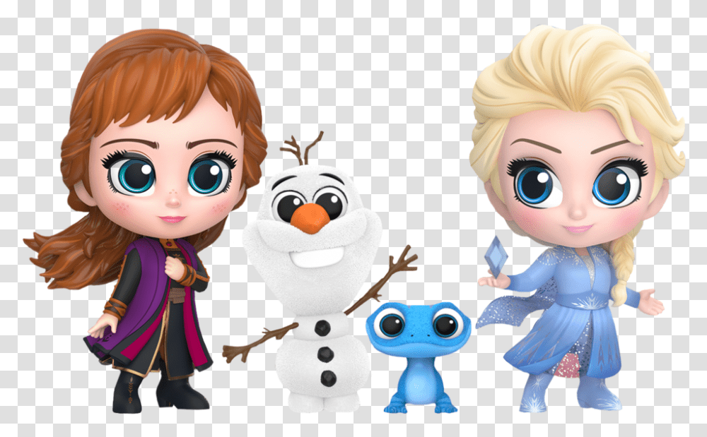 Elsa Anna Olaf Amp Salamander Cosbaby Set Frozen 2 Hot Toys, Performer, Person, Human, Doll Transparent Png