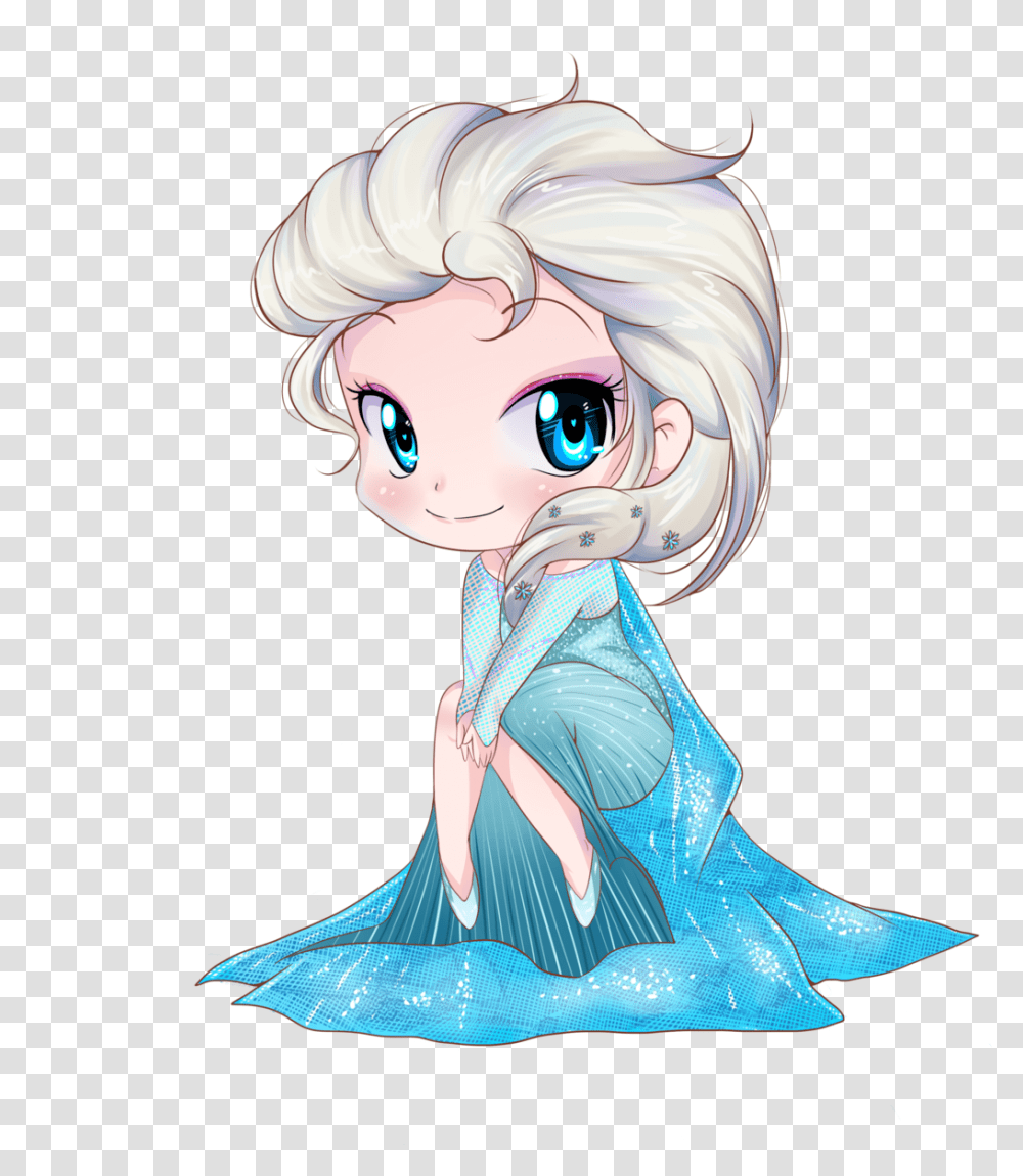 Elsa Frozen Chibi Clipart Elsa Frozen Chibi, Book, Comics, Manga, Person Transparent Png