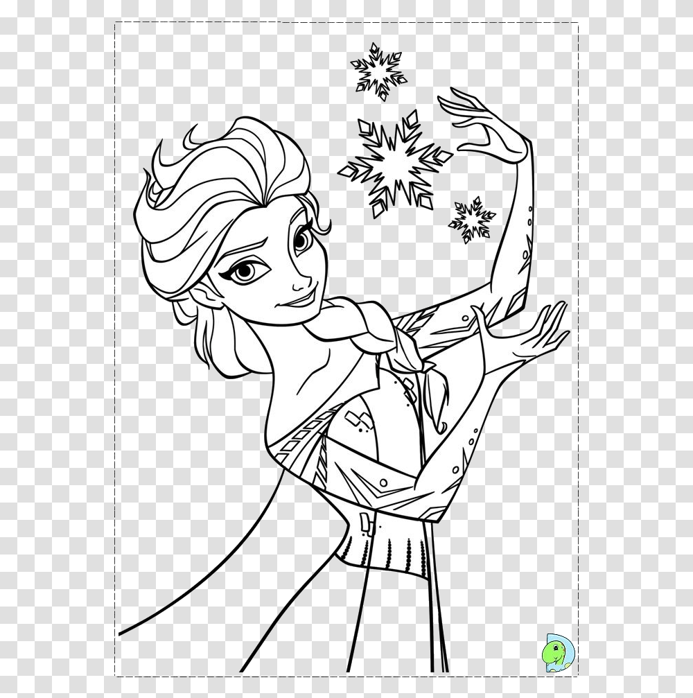 Elsa Frozen Clipart To Color Free, Comics, Book, Manga, Person Transparent Png