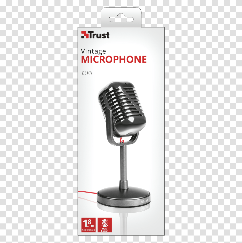 Elvii Vintage Microphone For Pc And Laptop Microphone Trust Elvii, Electrical Device Transparent Png
