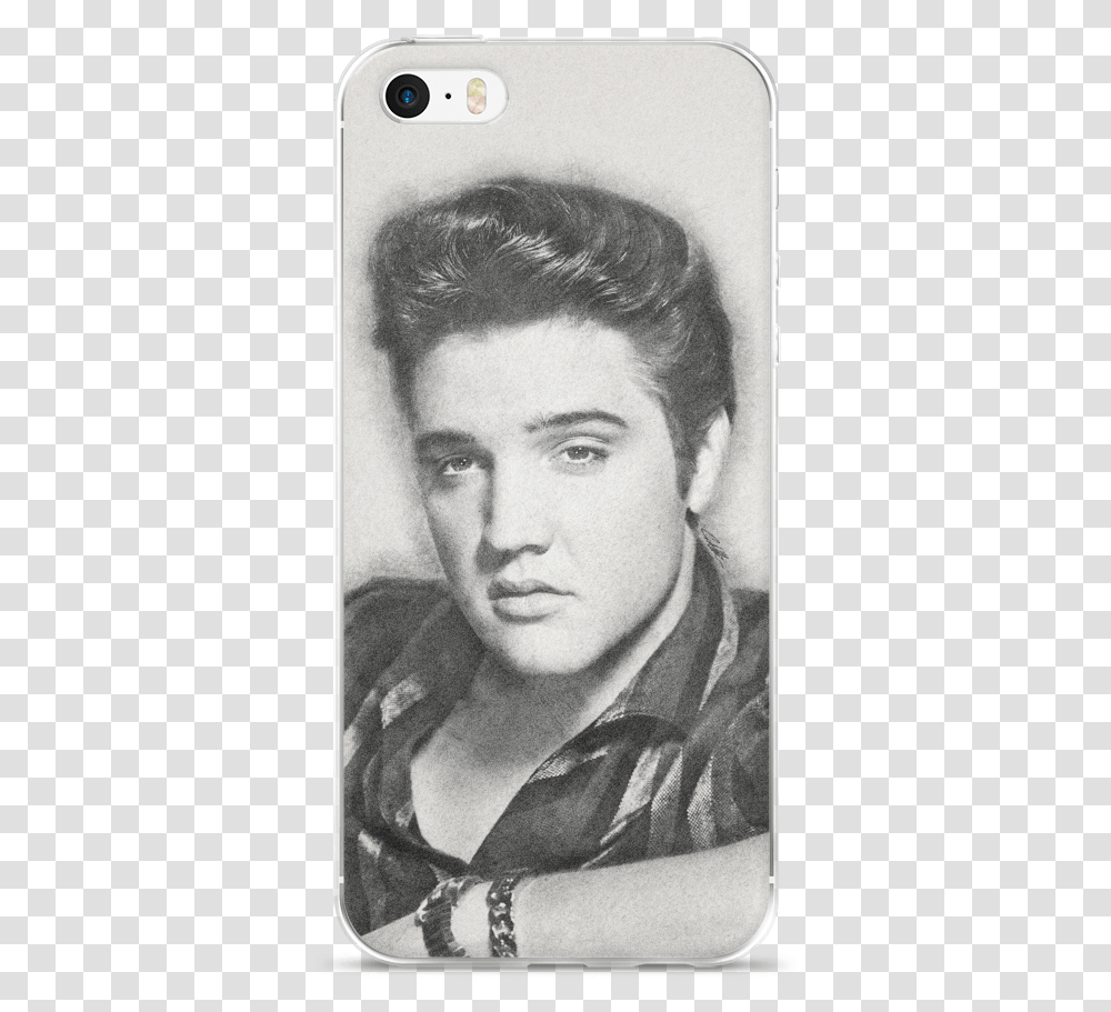 Elvis Mockup Back Iphone 55sse Original Elvis Presley Portrait Colour, Person, Drawing, Face Transparent Png