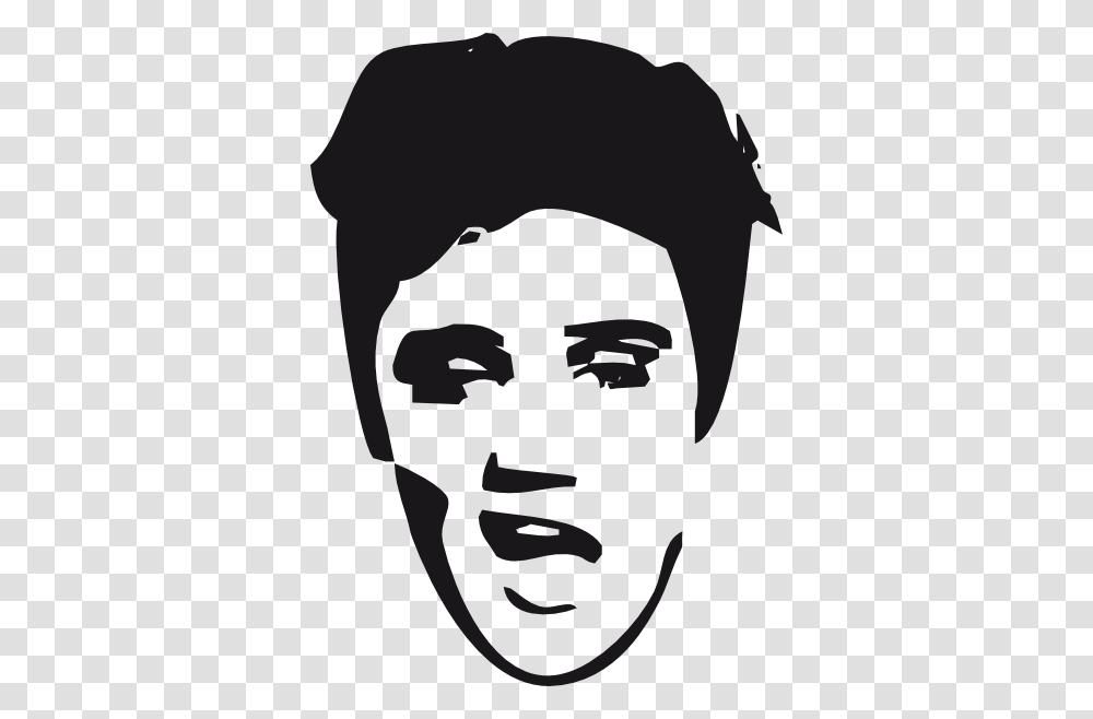 Elvis Presley Clip Art, Stencil, Face, Apparel Transparent Png