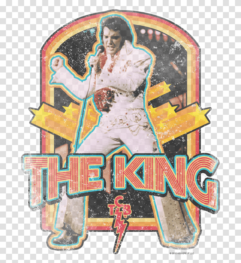 Elvis Presley Distressed King Men's Regular Fit T Shirt Vintage Elvis Shirt, Person, Crowd, Advertisement, Poster Transparent Png