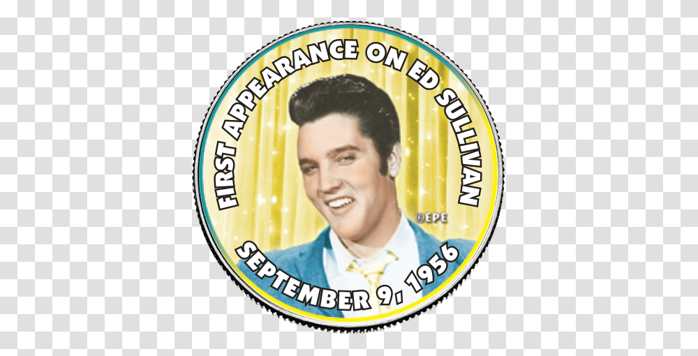 Elvis Presley First Appearance On Ed Sullivan Colorized State, Logo, Trademark, Person Transparent Png