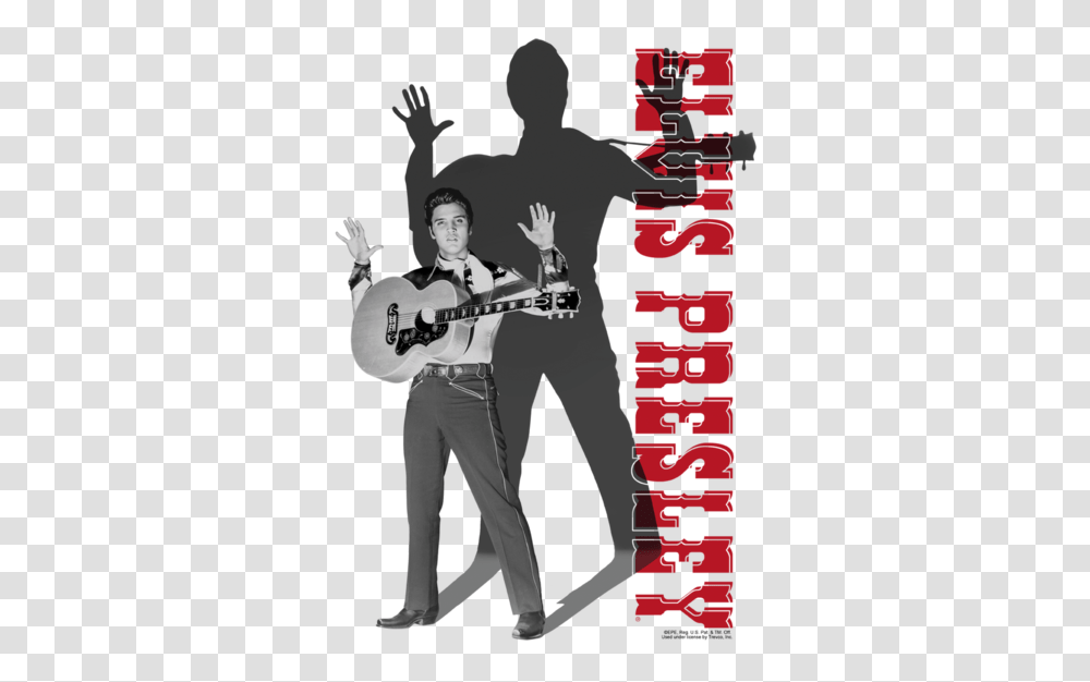 Elvis Presley Look No Hands Youth T Shirt, Guitar, Leisure Activities, Musical Instrument, Guitarist Transparent Png