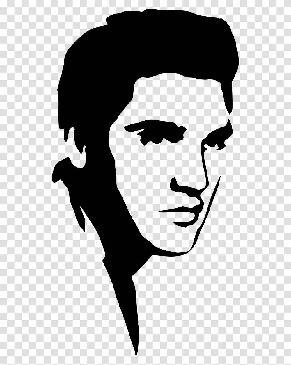 Elvis Presley Stencil Free, Gray, World Of Warcraft Transparent Png