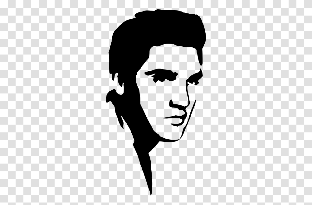 Elvis Presley Stencil Silhouette Love It, Gray, World Of Warcraft Transparent Png