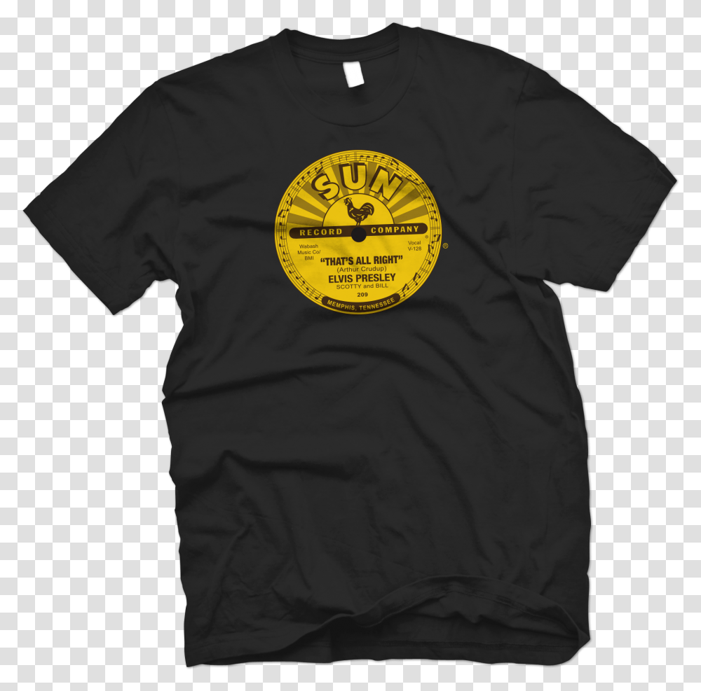 Elvis Presley Sun Records Officially Licensed That Charlie Feathers T Shirt, Apparel, T-Shirt Transparent Png