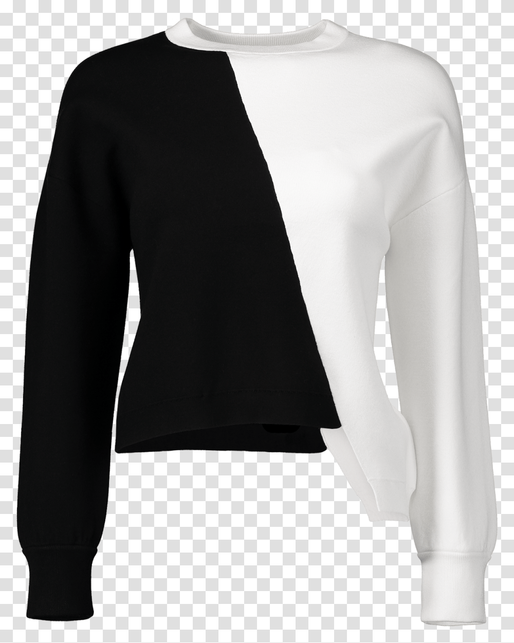 Elyse Cropped Asymmetrical Pullover Sweater, Sleeve, Long Sleeve, Sweatshirt Transparent Png