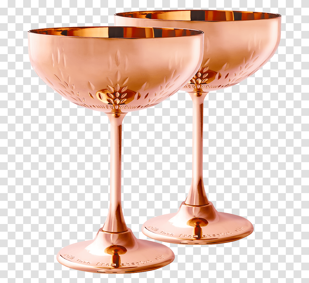 Elyx Copper Martini Glasses, Lamp, Wine Glass, Alcohol, Beverage Transparent Png
