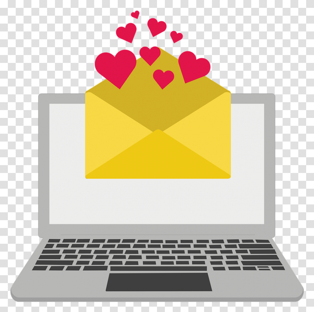 Email Email Love Love Letter Online Dating Tinder Netbook, Pc, Computer, Electronics, Computer Keyboard Transparent Png