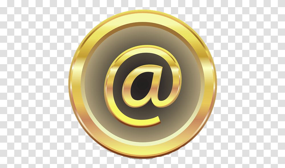Email Icon Gold, Logo, Trademark, Tape Transparent Png