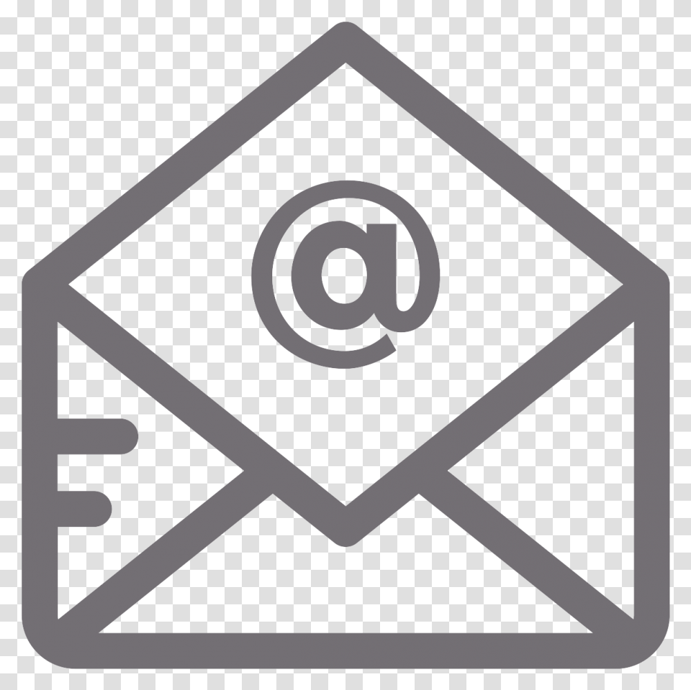 Email Icon Gray Open Letter Icon, Envelope Transparent Png