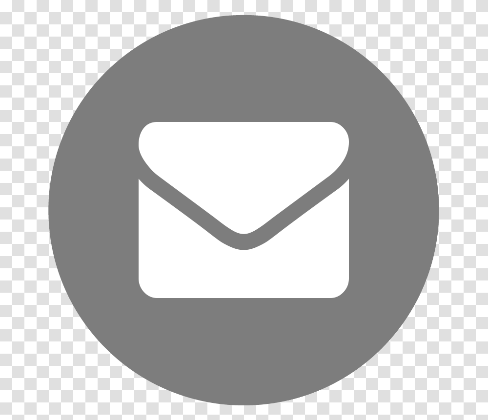 Email Icon Grey Circle, Envelope, Airmail Transparent Png