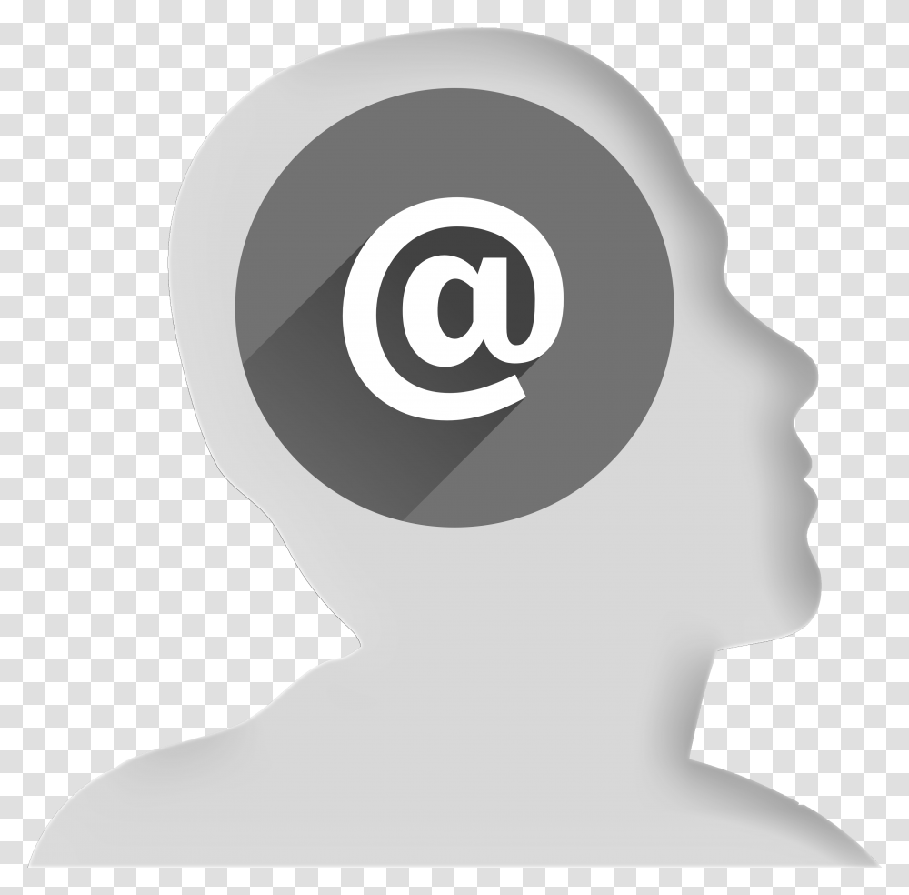Email Icon Head Drawing Free Image Download Hair Design, Face, Art, Electronics, Text Transparent Png