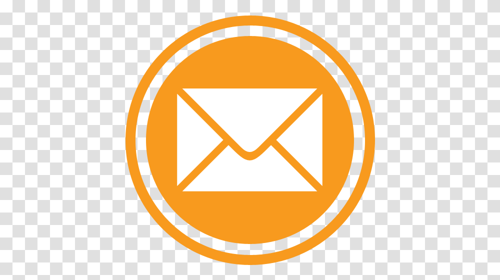 Email Icon Orange Email Id Icon, Envelope, Rug Transparent Png