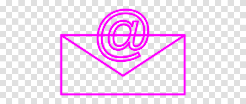 Email Icon Pink Lines Email Clipart Black And White, Logo, Trademark, Triangle Transparent Png