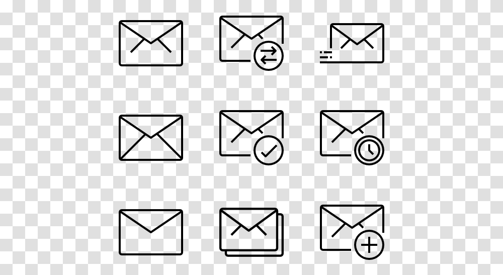 Email Lineart Icon White, Gray, World Of Warcraft Transparent Png