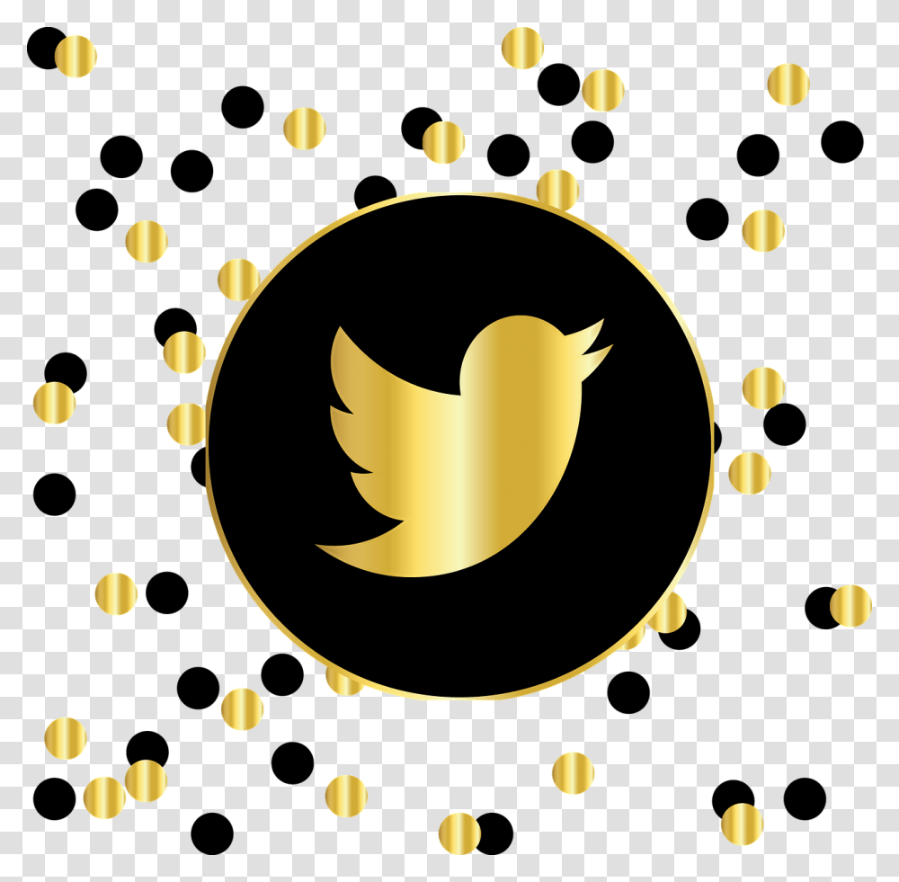 Email Mail Gmail Social Media Icons Website Black And Gold Social Media Icons, Confetti, Paper Transparent Png