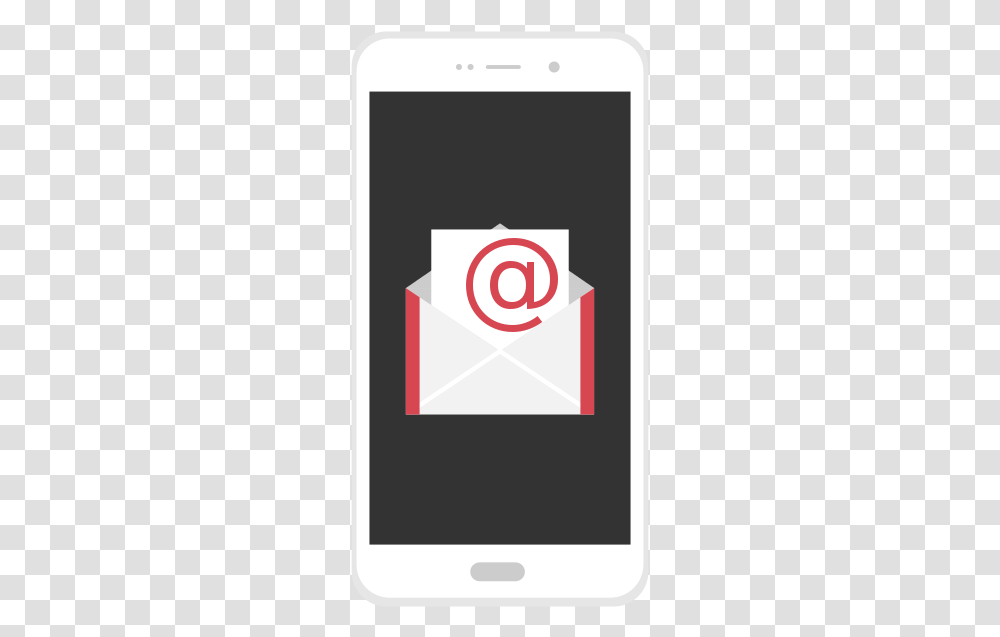 Email On Phone Flat Icon Emblem, Envelope, Electronics, Greeting Card Transparent Png