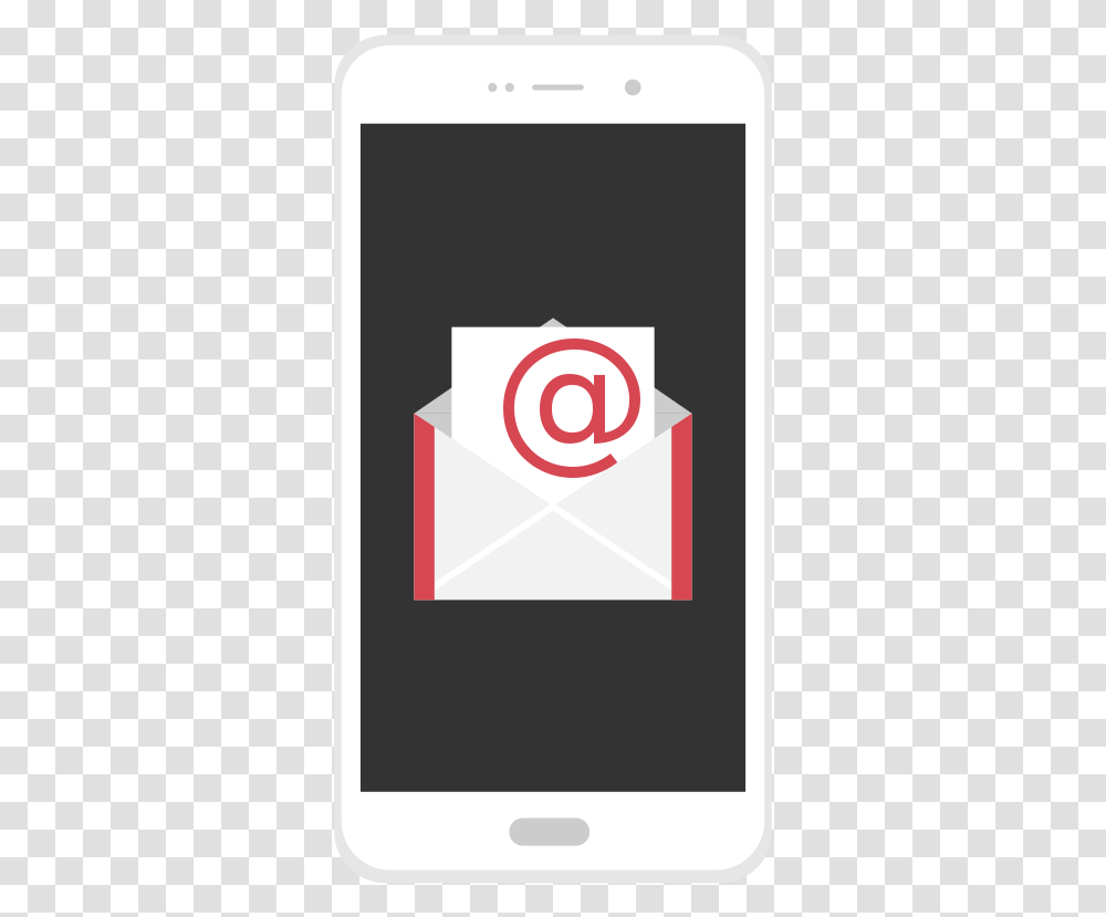 Email On Phone Flat Icon Emblem, Envelope, Greeting Card, Airmail Transparent Png