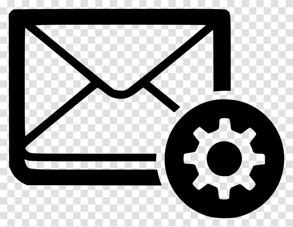 Email Service Configuration Setup Settings Mail Post Office Icon, Envelope, Scissors, Blade, Weapon Transparent Png