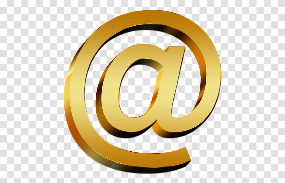 Email Symbol Icon Image Free Gold Email Icon, Text, Label, Alphabet, Tape Transparent Png