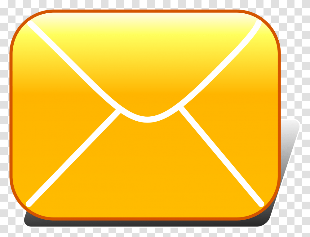 Email Symbol Yellow Colour, Envelope, Baseball Bat, Team Sport, Sports Transparent Png