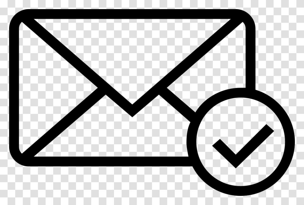 Email Verified Outlined Interface Symbol Of Closed Our Email Address Has Changed, Envelope, Airmail, Scissors, Blade Transparent Png
